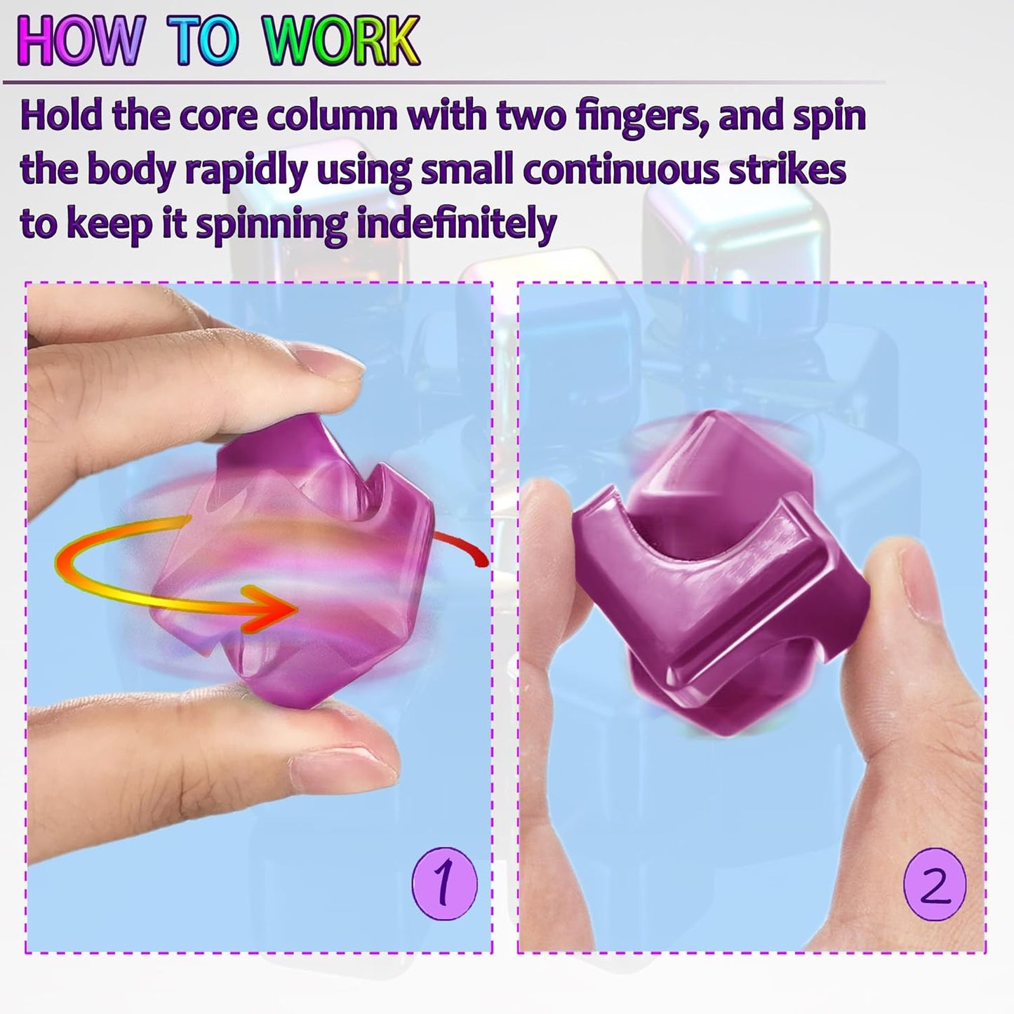 Fidget Spinner Toys Cube Adults, Easter Basket Stuffers for Teens Metal EDC Cool Desk Gadgets Office Toys Small Anxiety Figette Sensory Toy, ADHD Tool Fingears Figet Stress Valentine Gift for Boys