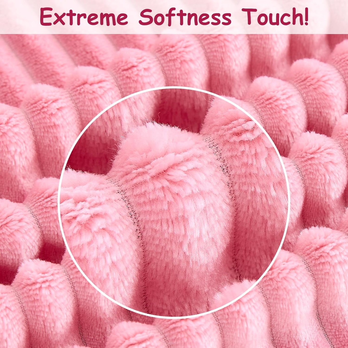 Soft Fleece Baby Blanket Ultra Cozy Pink Baby Blankets for Girls Warm and Lightweight Infant Toddler Newborn Receiving Gift with Reversible Stripes for Crib Stroller, 30x40 Inch, Dark Pink