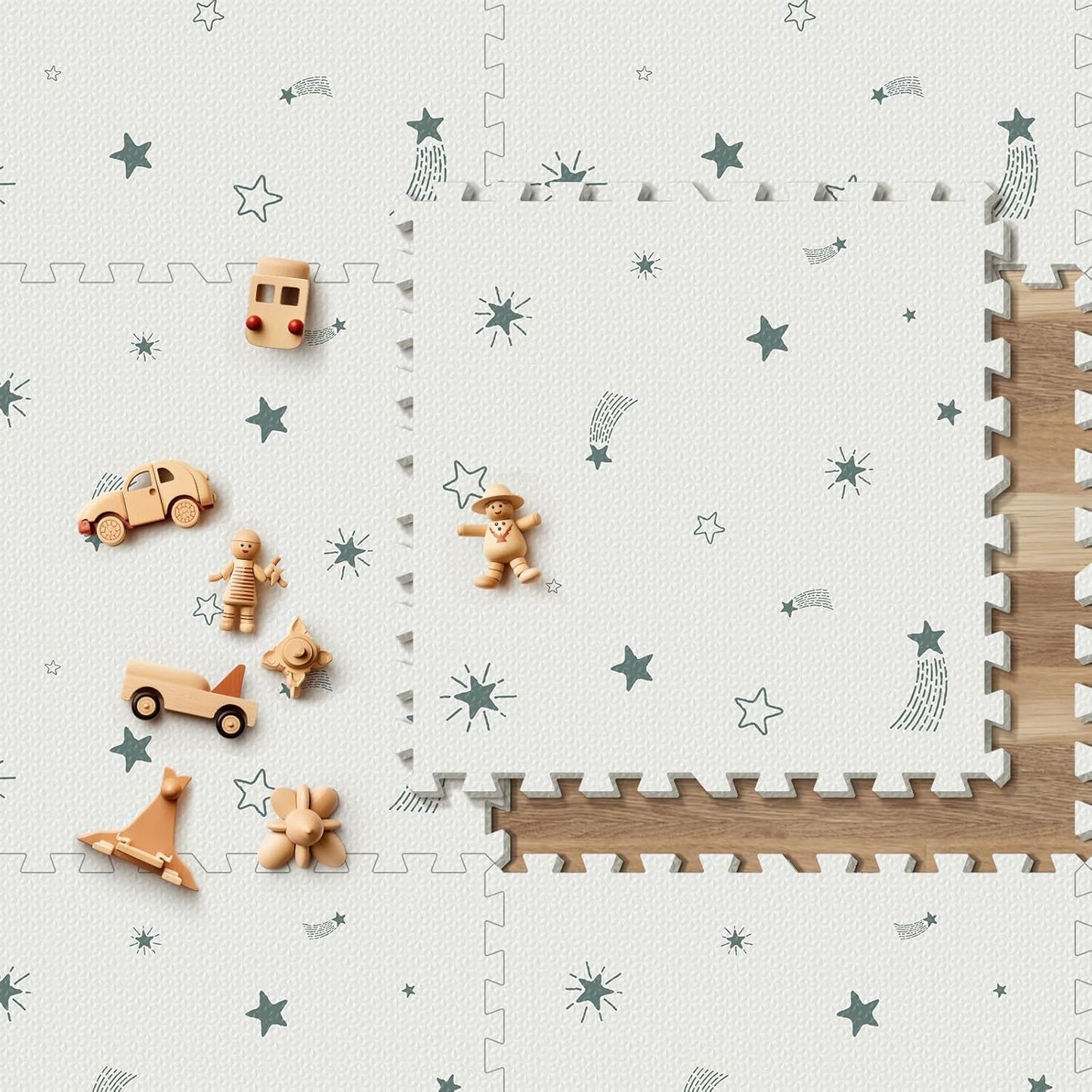 Baby Foam Play Mat, 72x48 Crawling Mat, Floor Mats for Kids for Baby with Interlocking Floor Tiles, Toddler Play Mats for Indoor and Outdoor, Easy to Clean Playroom Playmats