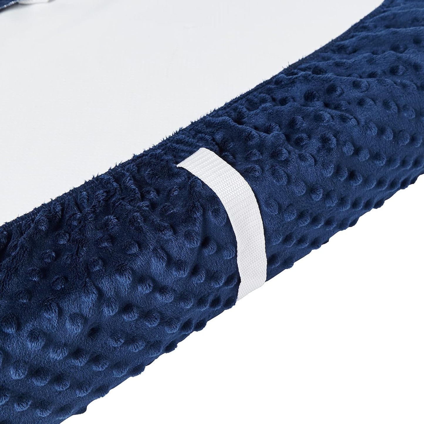 Baby Changing Pad Cover, Super Soft Plush Dot Diaper Changing Table Covers for Baby Girls and Boys, Ultra Comfortable, Safe for Babies, Fit 32"/34'' x 16" Pad (Estate Blue)