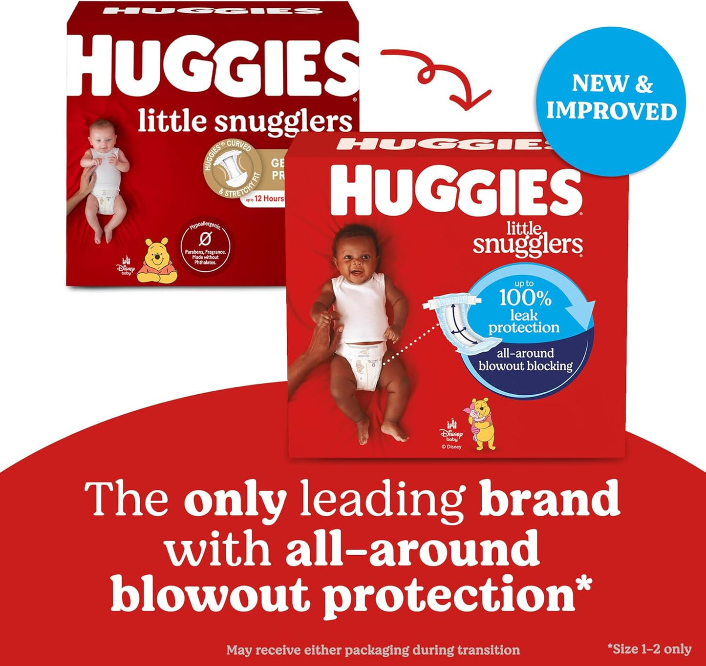 Huggies Size 4 Diapers, Little Snugglers Baby Diapers, Size 4 (22-37 lbs), 120 Count, Packaging May Vary