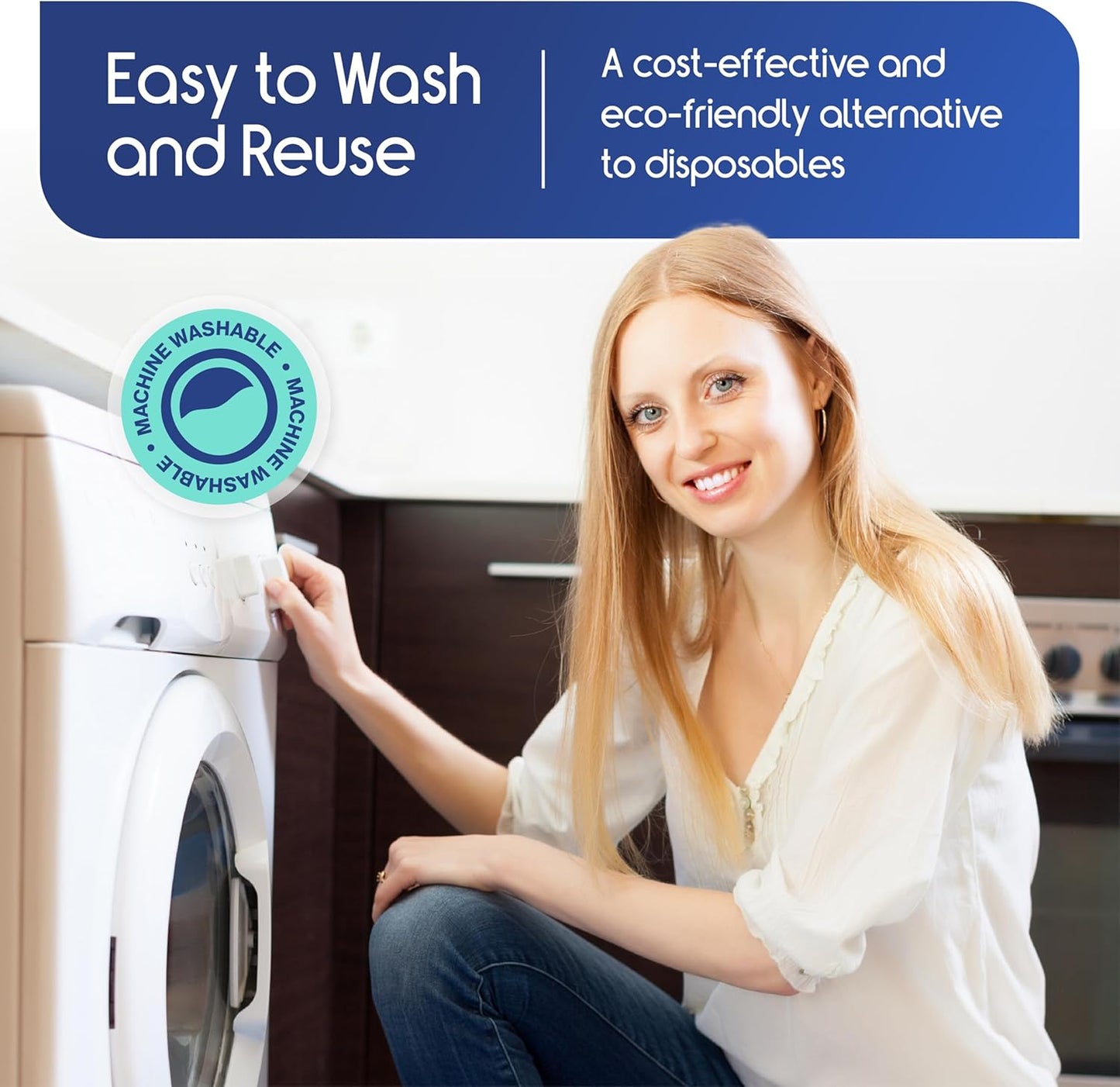 Inspire Waterproof Washable Mattress Pad, Quilted and Dark Colored to Hide Stains, Oversized 34"x 72" – Adults and Kids Reusable Underpad for Incontinence