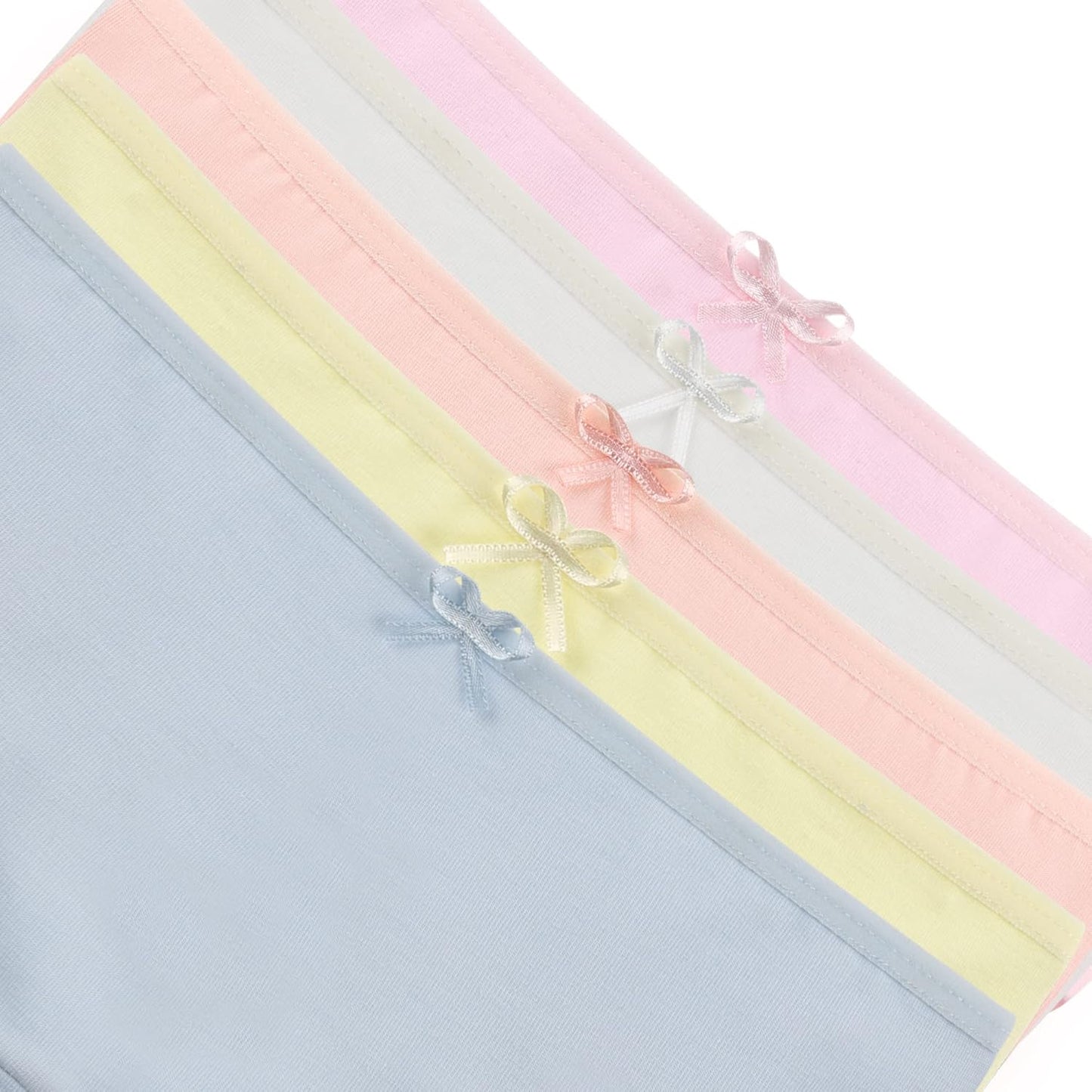 Donella Girls' Soft Cotton Underwear - Kids Bikini Brief Panties for Girls and Toddlers 5-Pack, Age: 2-15