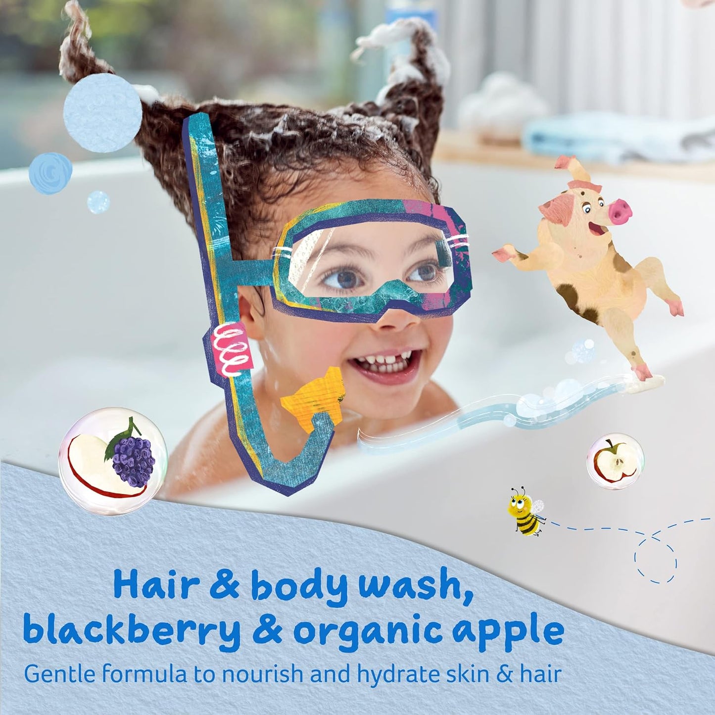 Childs Farm Blackberry & Organic Apple Hair & Body Wash 250ml (PACK OF 4)