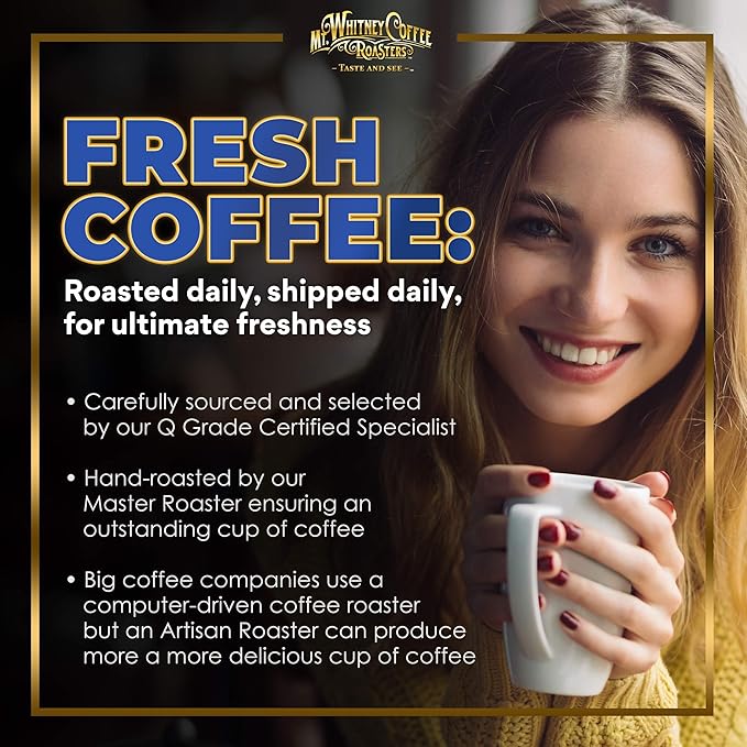 Mt. Whitney Organic Mammoth Espresso, Low Acid Coffee (Ground 12 Oz)