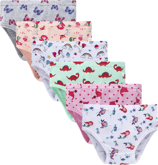 Barara King Little Girls' Soft Cotton Underwear Toddler Undies Kids panties