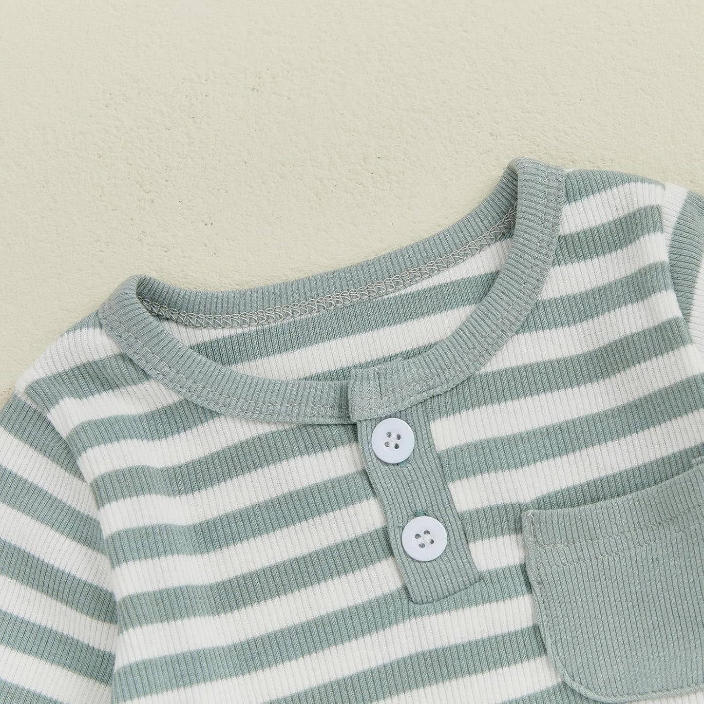 fhutpw Baby Boy Clothes 3 6 12 18 Months Ribbed Knitted Long Sleeve Romper and Pants Sets Newborn Fall Splicing Color Outfits