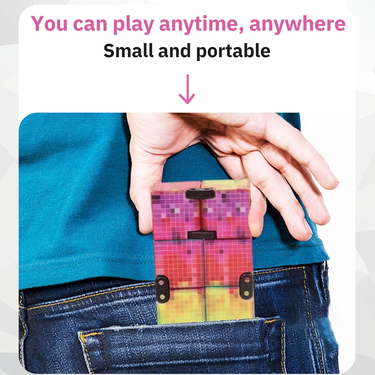 Fidget Infinity Toys Cube: Fidget Toy Hand Held Magic Cubes Cool Stuff Gadgets Things Unique Birthday Gifts Boys Girls Kids Adults Anxiety Stress Relief Sensory Toy Christmas Stocking Stuff Gifts Toys