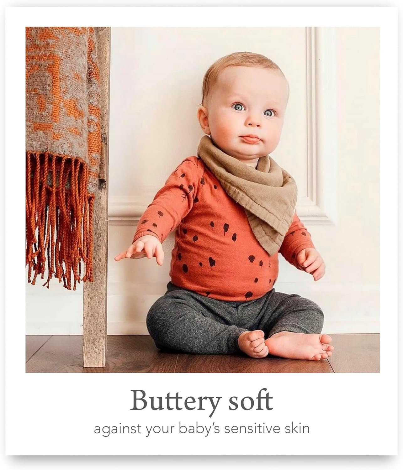 Kishu Baby Indi Organic Baby Bandana Bibs – Fairtrade 4-Way Reversible Drool Bibs for Boys & Girls – Unisex (Set of 5)