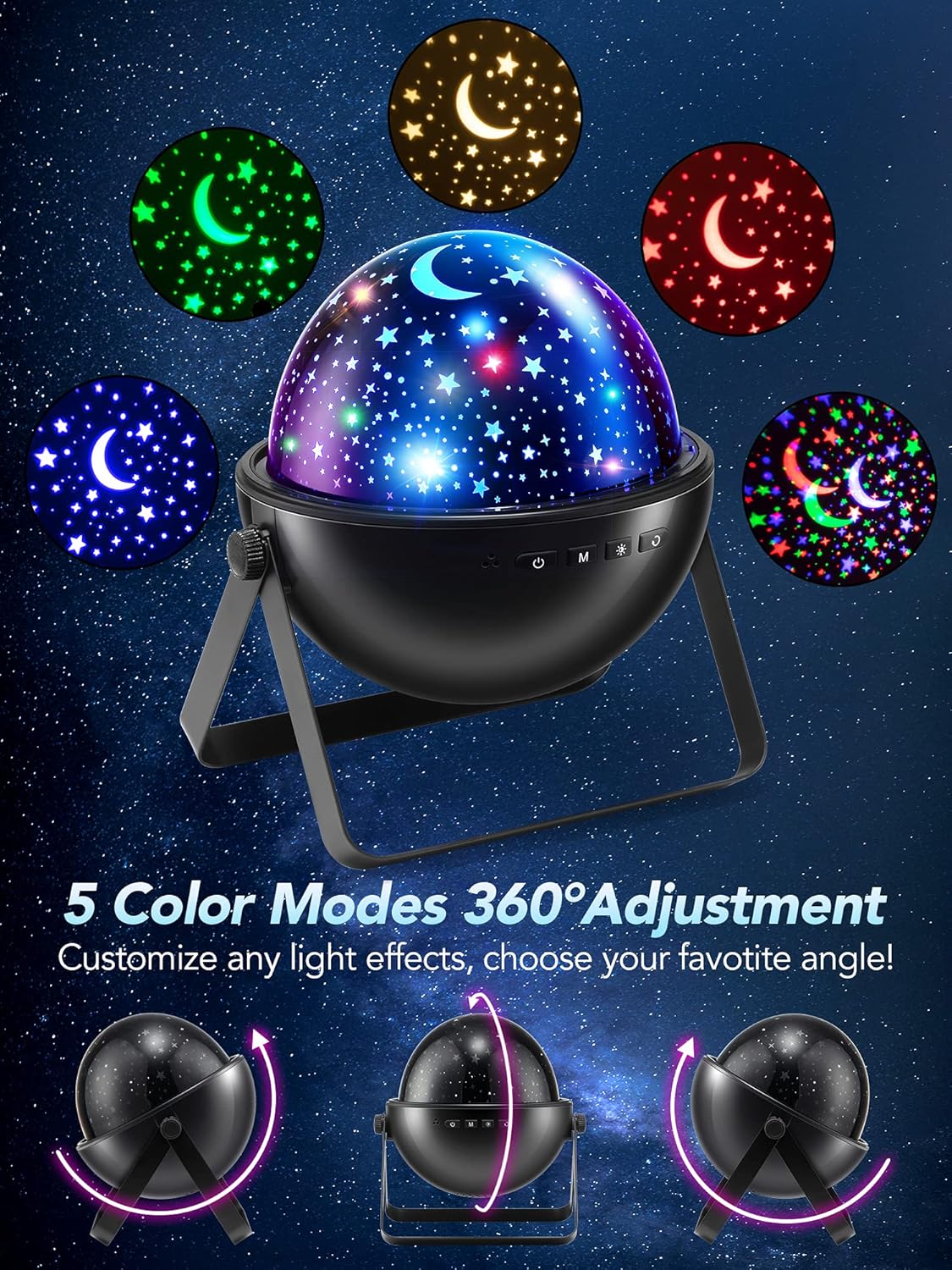 One Fire Star Projector Night Light for Kids Room, Bluetooth Speaker+Remote, 48 Lighting Cool Star Light Projector, Kids Room Decor, Christmas Gifts