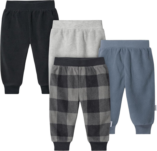 Gerber Baby Boys' 4-Pack Microfleece Pants
