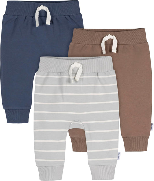 Gerber Baby Boys' Toddler 3-Pack Jogger Pants