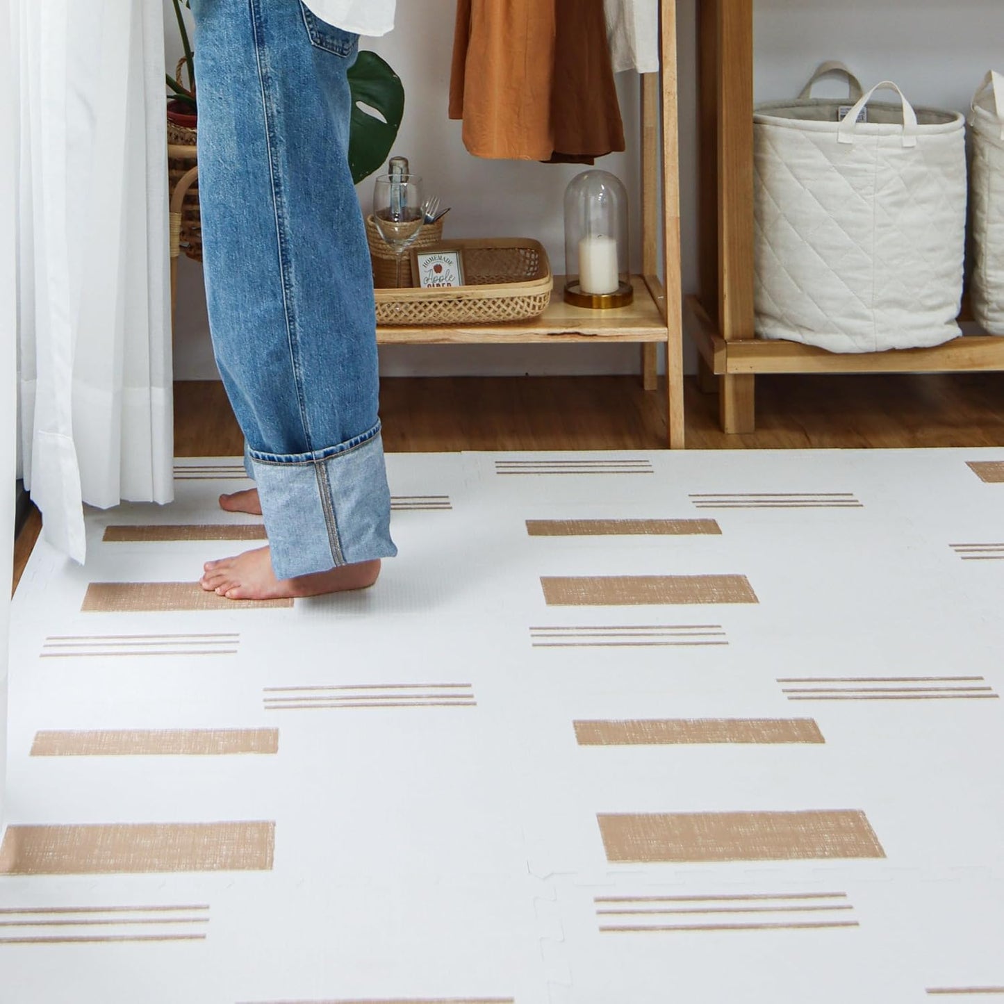 Baby Play Mats for Floor - Sol (6x6ft) - Premium EVA Foam Play Mat for Babies & Toddlers - Perfect for Tummy Time, Crawling, Playroom - Stylish & Comfortable Kids Play Mat