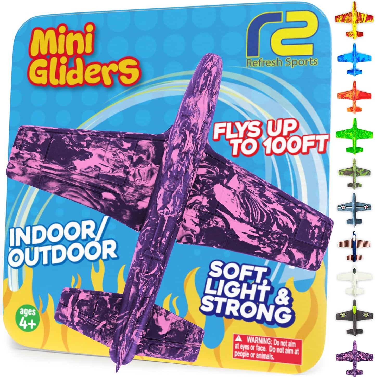 Foam Glider: Easter Basket Stuffers for Toddler to Teens - Fun Safe & Easy to Throw Girl Toys & Boy Sports Toys Age 4 5 6 7 8 9 10 11 12 - Unique Toy Easter Gifts for Girls & Outdoor Games for Kids