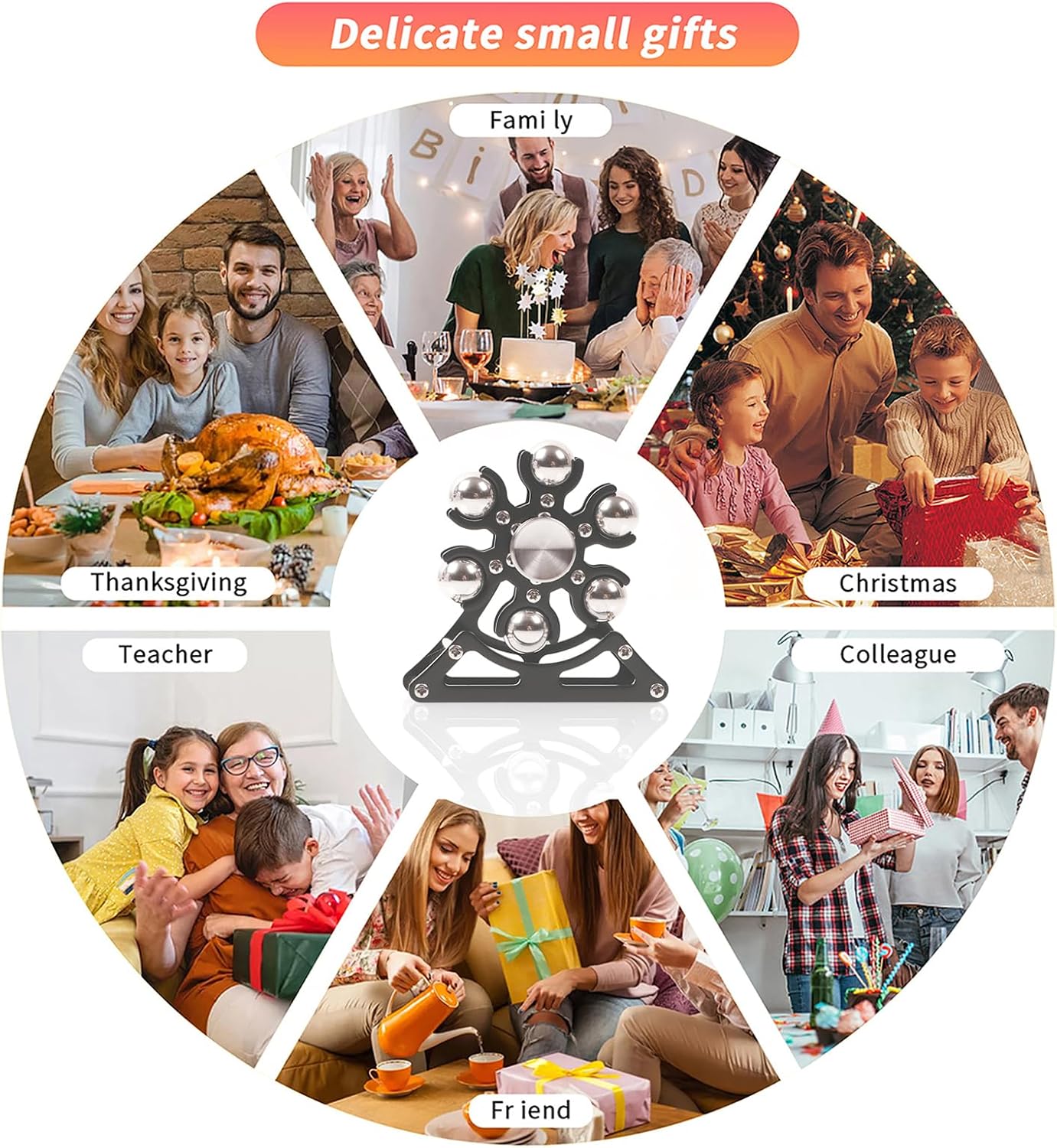 Desk-Fidget-Toys for Ferris-Wheels-Spinner: Metal Kinetic-Spinner 4mins, Cool-Gadgets for Kid Children Teen Adult EDC-Toy, ADHD Tools Cool-Stuff Stress Relief Gift for Office Home School Christmas