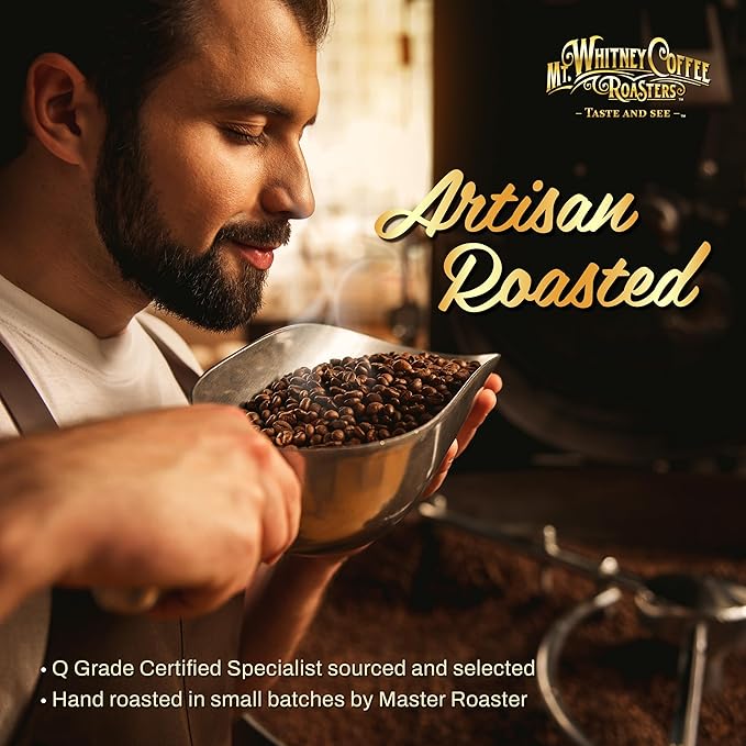 Mt. Whitney Organic Papua New Guinea, Medium Dark Roast, Low Acid Coffee (Ground 5Lb)