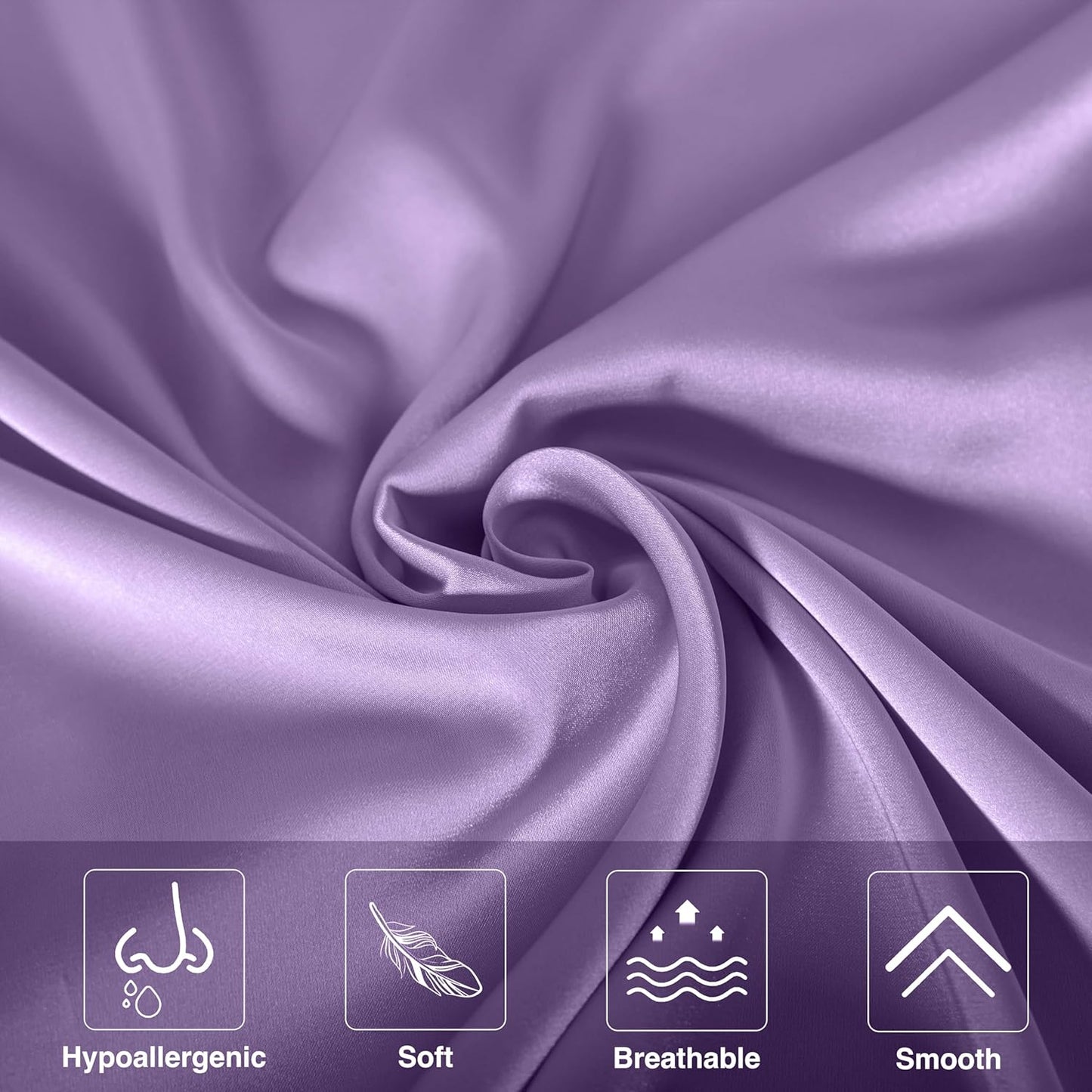 Mulberry Silk Pillowcase for Hair and Skin,Cooling Silk Pillow Case with Hidden Zipper,Allergen Proof Dual Sides Soft Breathable Smooth Silk Pillow Cover for Women (Violet, Toddler)