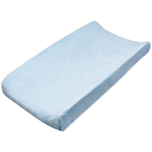 HonestBaby unisex baby Organic Cotton Changing Pad Cover and Toddler Sleepers, Light Blue, One Size US