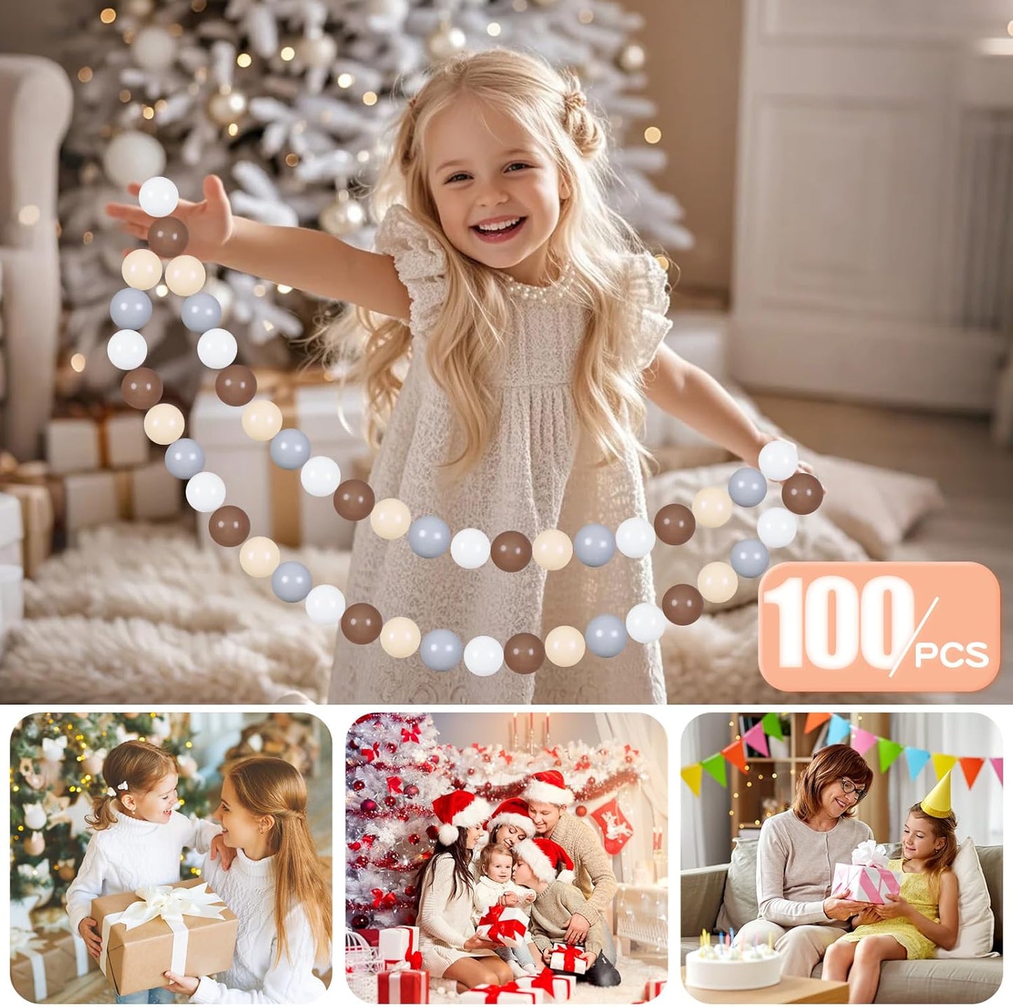 GOGOSO Ball Pit Balls for Toddlers,100pcs 2.15inch Crawl Balls BPA Free Crush Proof PlayBalls Soft Plastic Bals for Toddler, Pool Tent Party Favors Summer Water Bath Toy