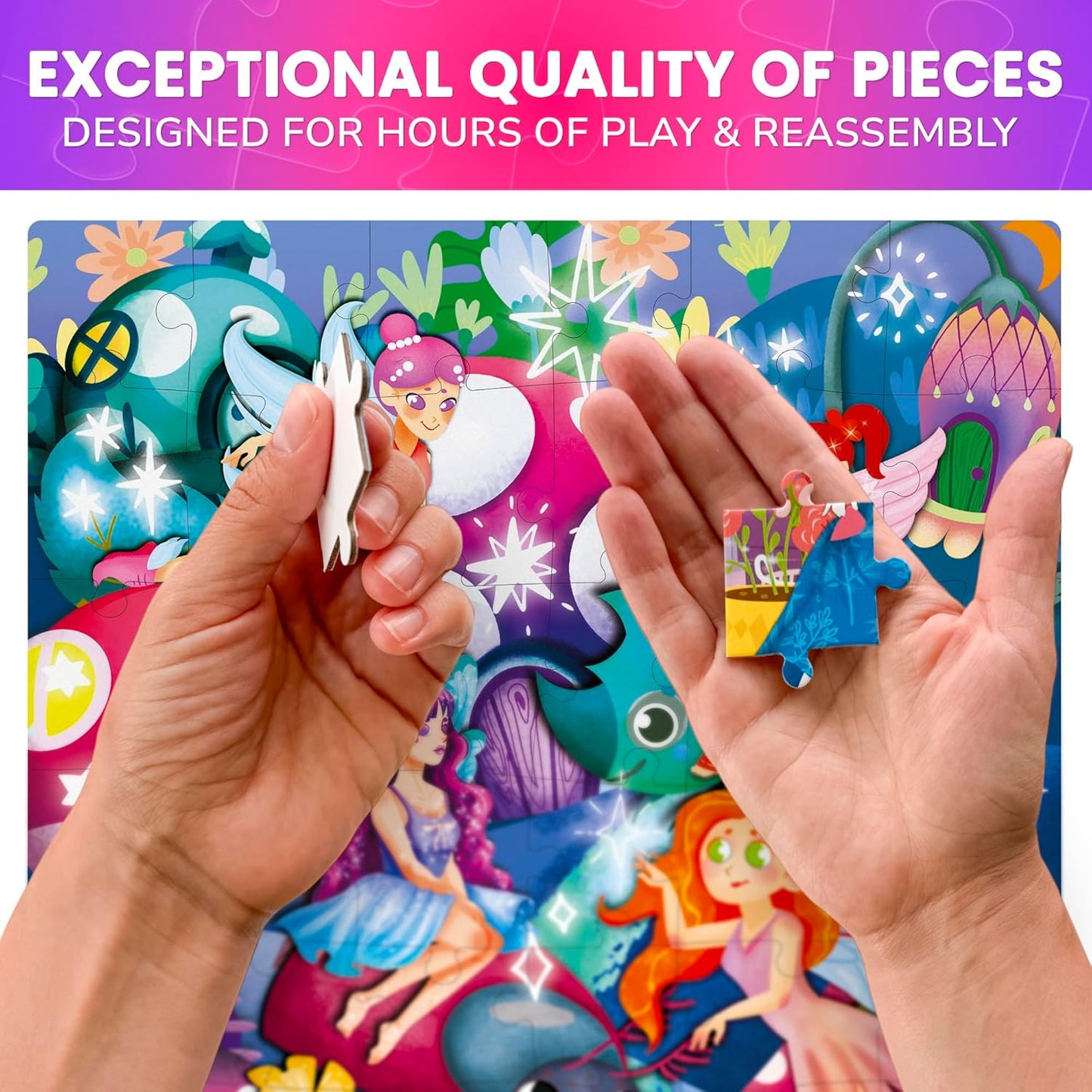 QUOKKA Puzzles for Toddlers 3-5 – 4 x 48 Pieces Puzzles for Kids Ages 3-4 – 12 Toy Learning Vert Girls for 4-6 – Jigsaw Game for Boy and Girl 3-5-7 Year Old