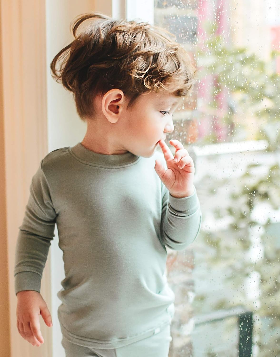 VAENAIT 6M-12Y Toddler Kids Girls Boys Soft Comfy Modal Tencel Solid Raglan Sleepwear Pajamas Pjs 2pcs/4pcs Set