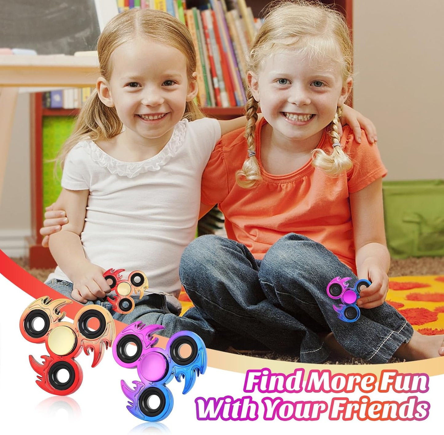 2 Pack Fidget Spinners, High Speed Precison Metal Hand Spinners for Focus, Streess Reduction and Boredom, Ideal for Enhancing Concentration and Killing Time