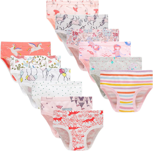 Barara King Little Girls' Soft Cotton Underwear Toddler Undies Kids panties