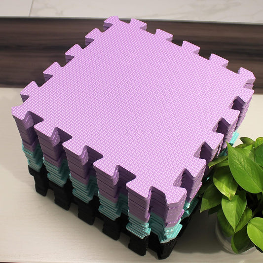 MQIAOHAM® 25 Pieces Puzzle Play Mats, Soft Baby Play Mat, Kids Interlocking Foam Floor Tiles, Toddlers Carpet Playmats G301025-104108111