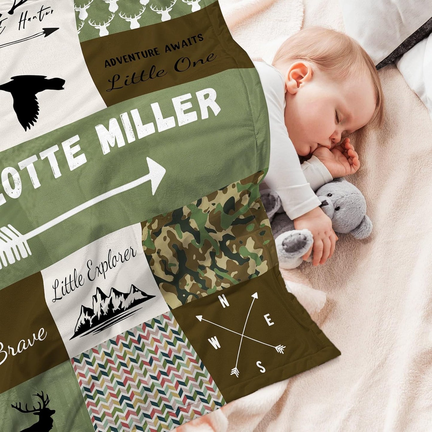 Custom Baby Blanket for Boy Girl Personalized Blanke with Name Gifts for Newborn Customized Gifts for Baby Shower Birthday