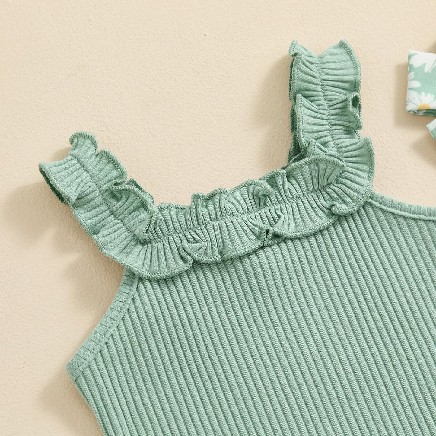 fhutpw Baby Girl Clothes Summer Cute Outfits 3 6 12 18 Months Spaghetti Strap Romper & Floarl Shorts Sets