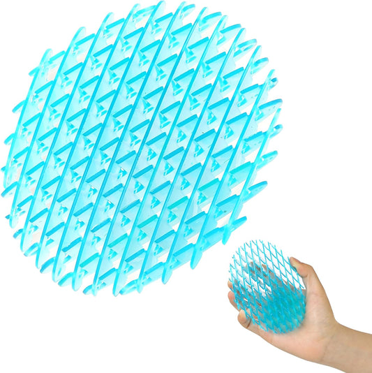 Fidget Worm Toy, 12*12CM 3D Elastic Fidget Toy Relieving Stress Boredom, Stress and Anxiety Relief Calming Fidgets Desk Toys for Adults,Ideal Gifts (Blue)