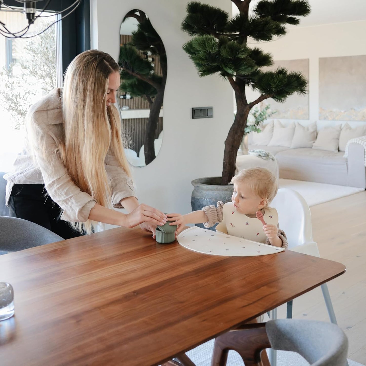 mushie Silicone First Feeding Baby Spoons | 2 Pack (Rose/Soft Lilac)