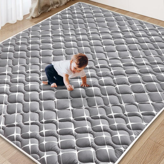 Vibe bear Baby Play Mat 65" X 50", Premium Thicker Foam One-Piece Crawling Mat, Extra Large Anti- Slip Crawling Mat Activity Playmats for Babies,Toddlers, Infants, Play & Tummy Time