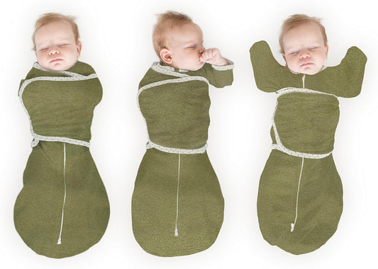 SwaddleDesigns 6-Way Omni Swaddle Sack Arms Up Swaddle for Newborn, More Options to Calm Startle Reflex, Improves Sleep