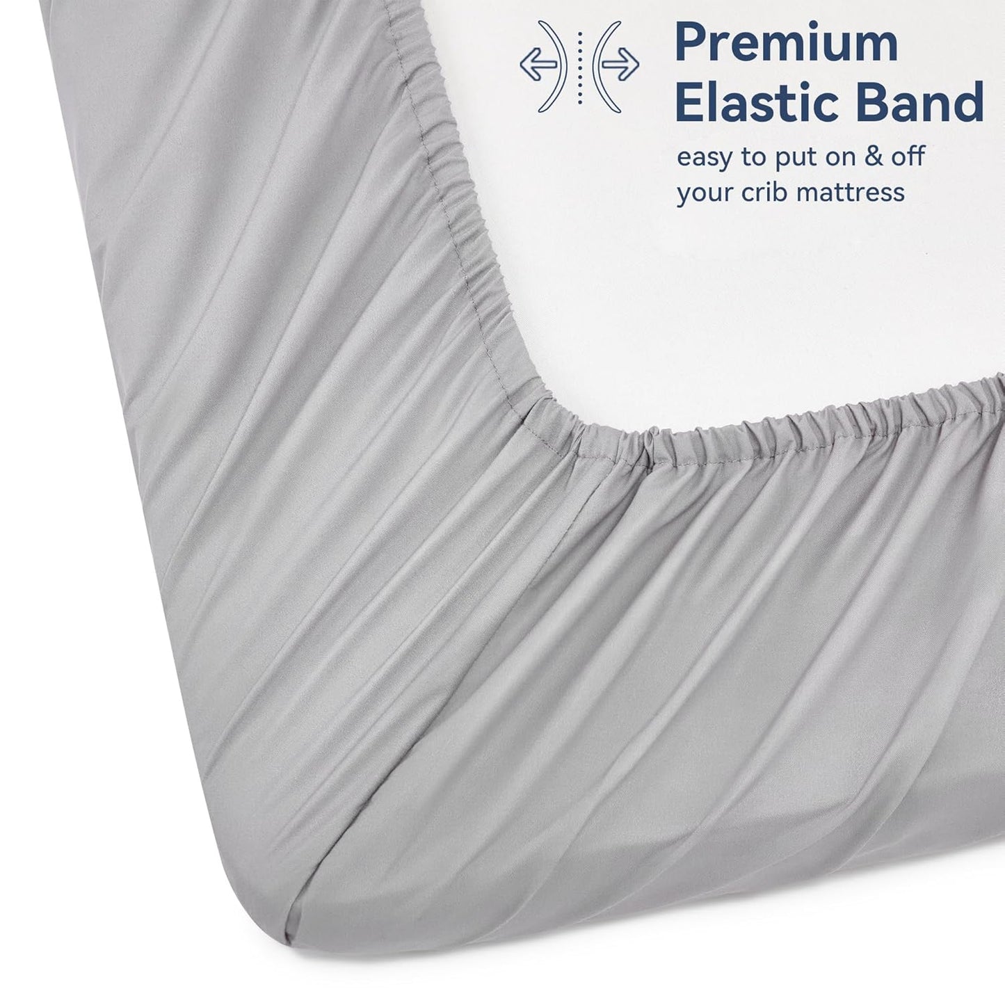 TILLYOU Baby Crib Sheets for Boys Girls, Super Soft Toddler Bed Sheets, 2 Pack Sheets for Standard Crib Mattress 28x52in, Little Blues Fish