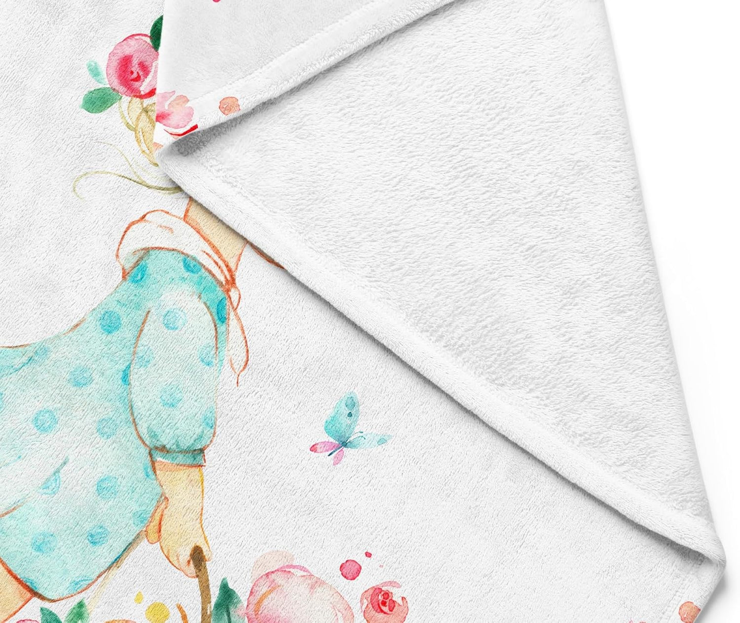 UNIQUE Floral Ultra Soft Fleece Baby Blanket 30x40in, Girl Crib Blanket, Girl