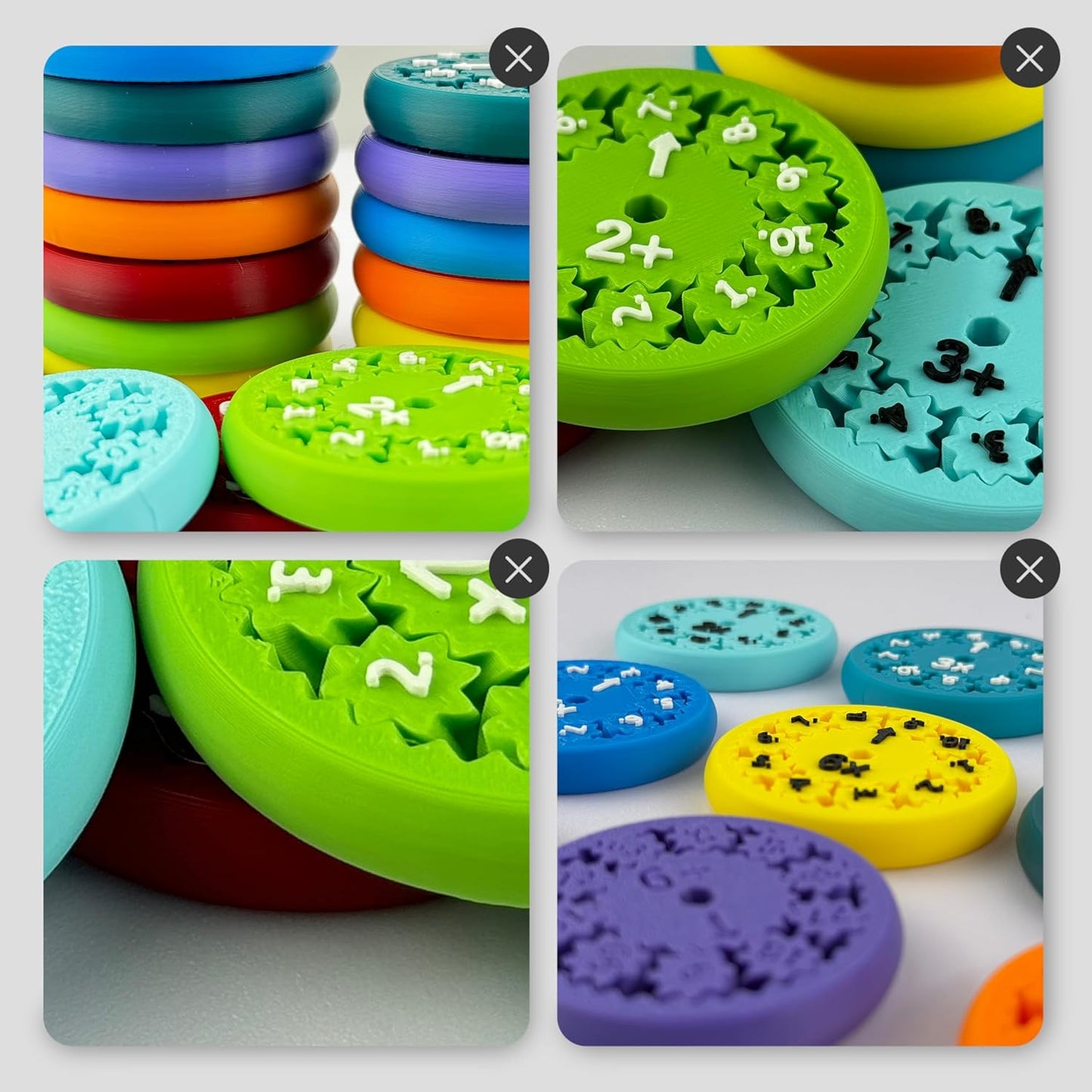 Math Facts Fidget Spinners, Math Facts Fidget Spinners for All The Stimmers, Multiplication Chat Game Fidget Toys for Adults Kids (Add Or Subtract 9pcs)