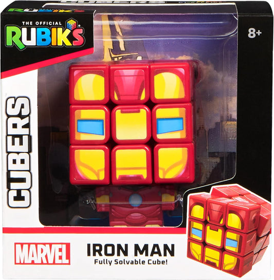 Rubik's Cube Iron Man Cuber, Problem-Solving Challenging Brain Teaser Collectible Iron Man Fidget Toy, for Adults & Kids Ages 8+
