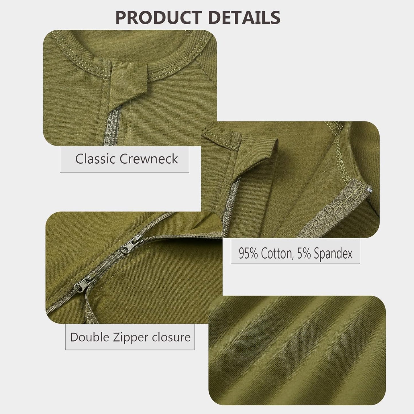 Feidoog Baby Boys 2Pack Rompers Summer Short Sleeve 2 Way Zipper One-Piece Romper Jumpsuit Sleep and Play