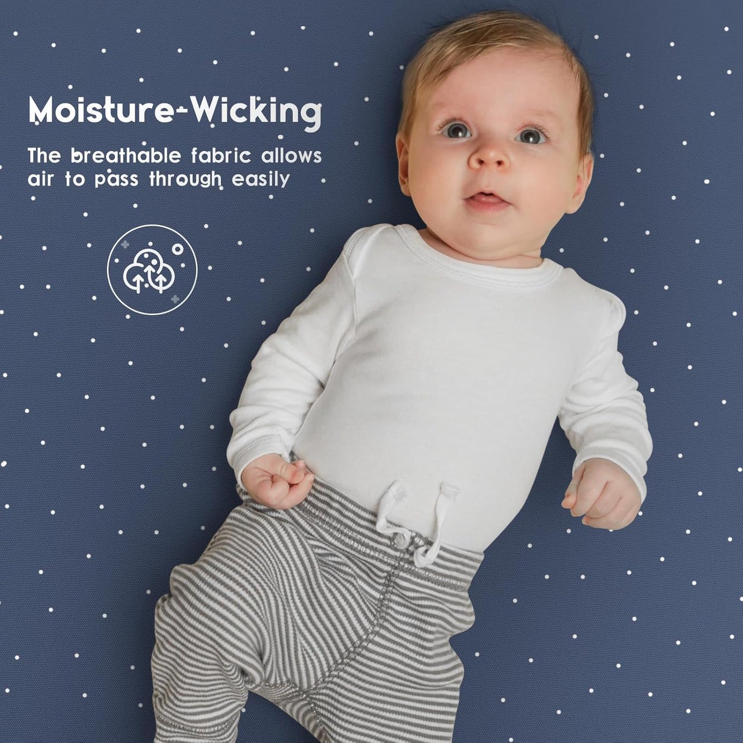 Yoofoss Pack and Play Sheets Fitted, Mini Crib Sheets 2-Pack for Pack N Play Mattress, Stretchy Playard Sheet, Soft and Breathable (Panda)