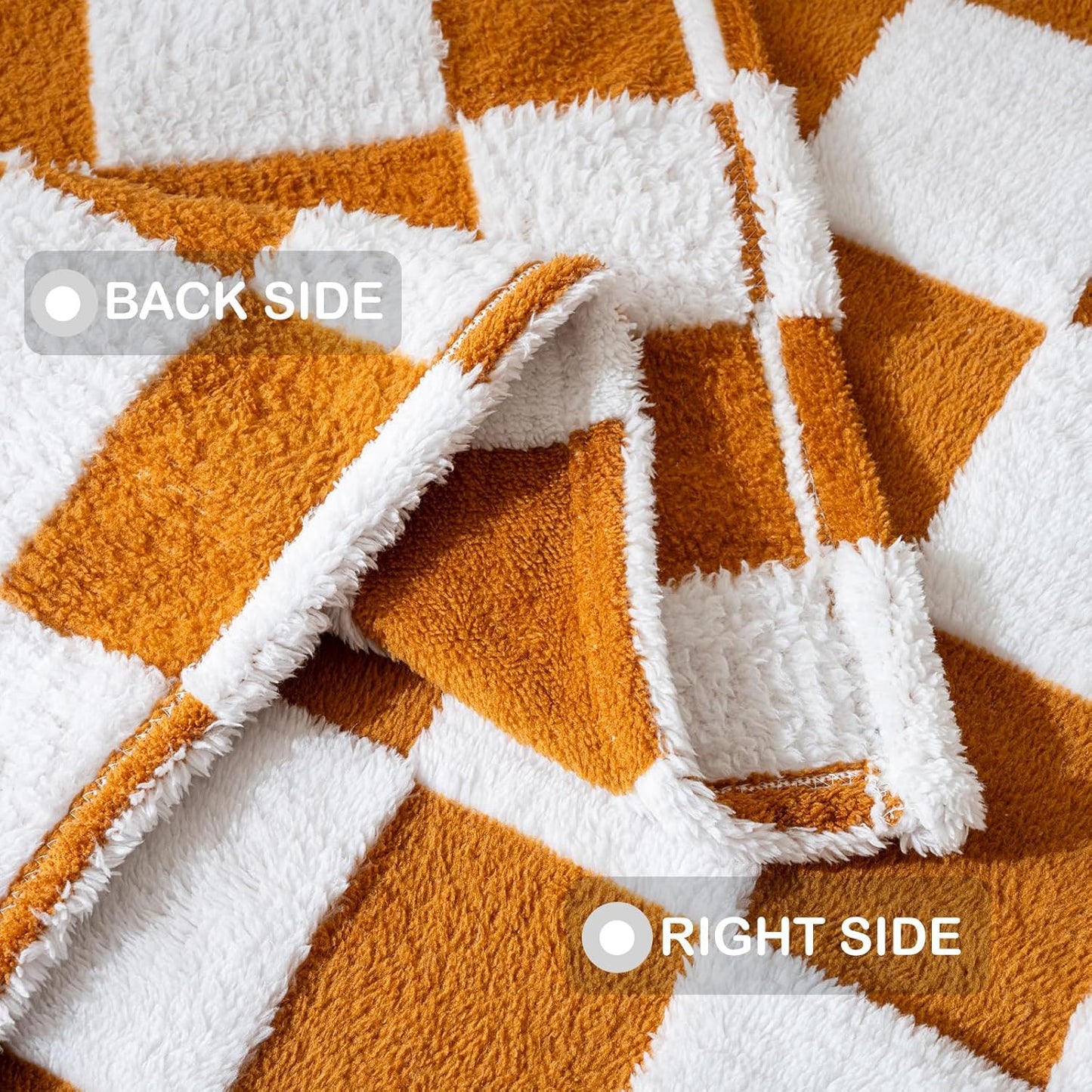 Fleece Baby Blanket for Boys 3D Checkerboard Design, Warm Cozy and Fluffy Infant Newborn Toddler Small Receiving Blankets for Crib Stroller, 30x40 Inches, Brown