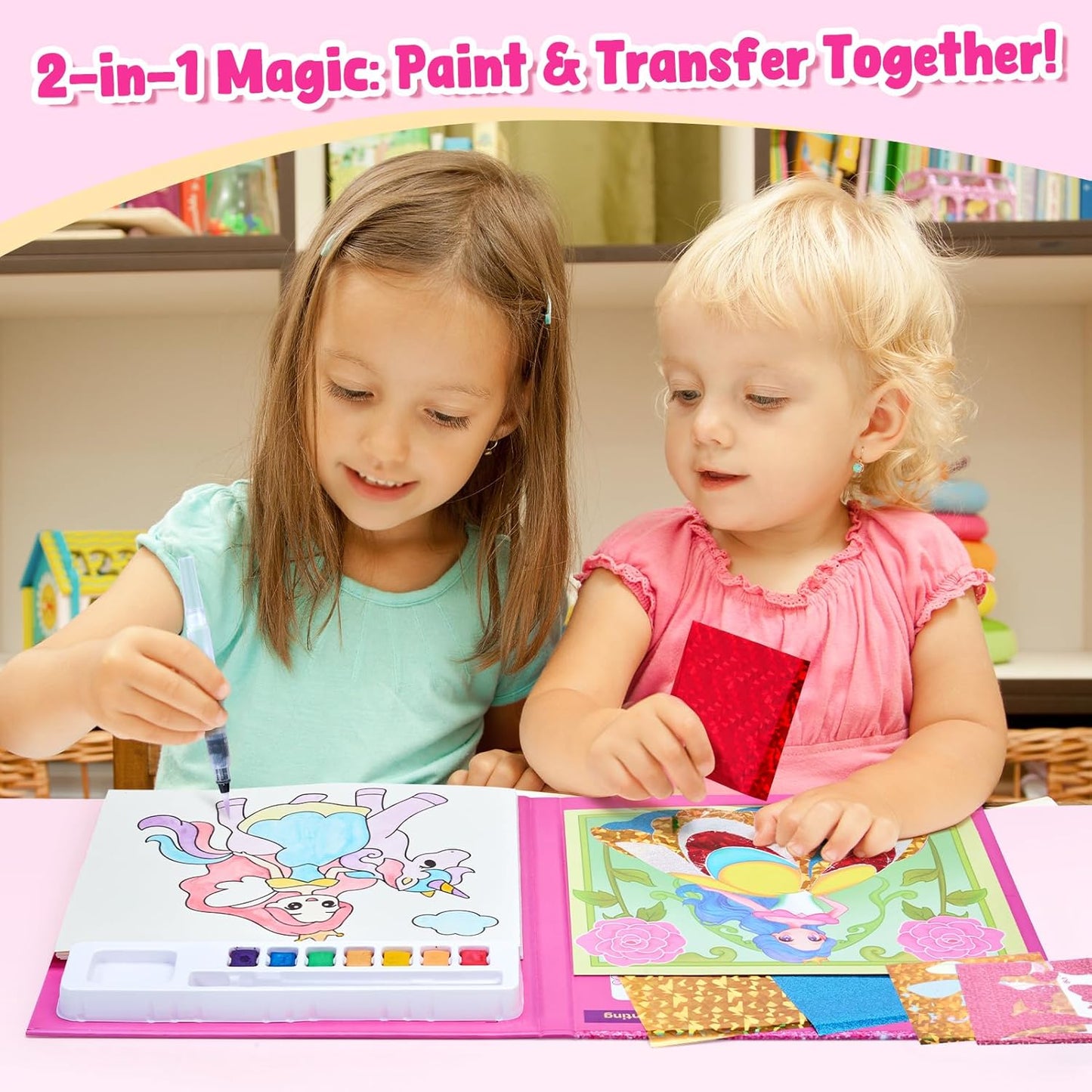 JoyCat Paint with Water Coloring Books, Art & Craft Activity, Princess No Mess Art for Kids Ages 4-8, Craft Kits & Supplies, DIY Creative Activity, Presents for Girls & Boys