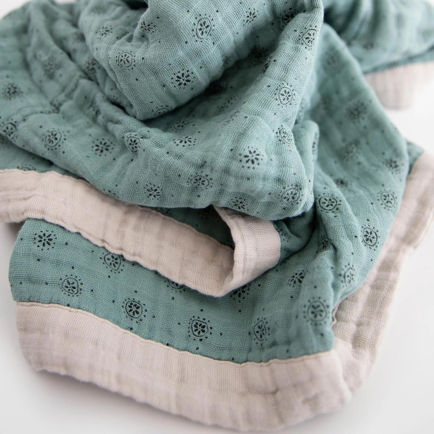 Little Unicorn Newborn Receiving Quilt | Ultra- Soft, Multi-Layered Muslin Fabric | Gift for Newborns & on-The-go (WallFlower)