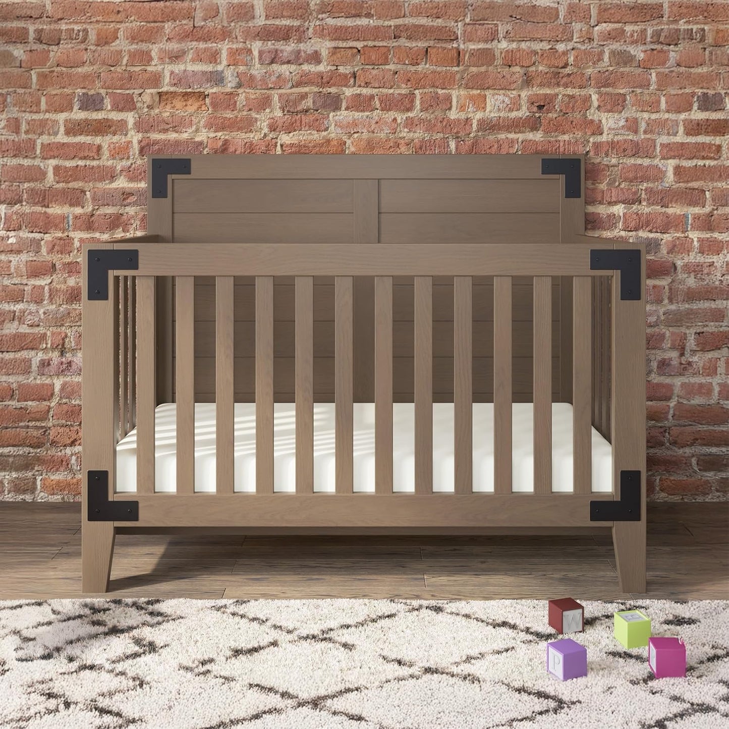 Child Craft Lucas 4-in-1 Convertible Crib, Baby Crib Converts to Day Bed, Toddler Bed and Full Size Bed, 3 Adjustable Mattress Positions, Non-Toxic, Baby Safe Finish (Dusty Heather)