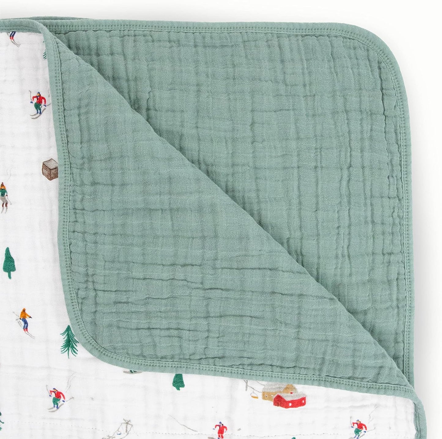 Little Unicorn Original Premium Cotton Quilt | Multi-Layered & Extra-Soft Muslin Fabric |for Babies & Toddlers (Powder Party)