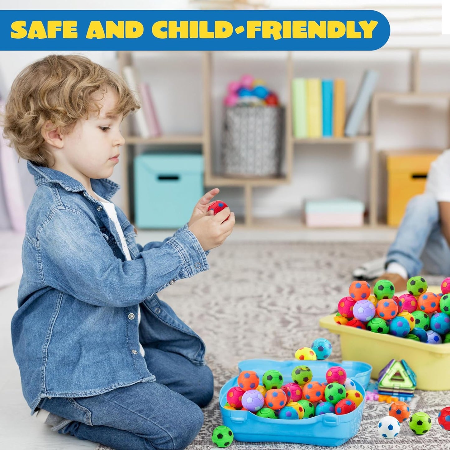 JOYIN 36 Pack Soccer Fidget Spinners, Kids Soccer Party Favors Fidget Toys Bulk, Goodie Bags Stuffers for Birthday Party, Treasure Box Toys for Classroom, School Reward