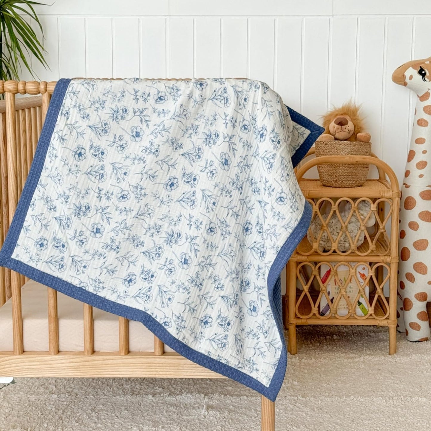 Personalized Baby Blanket with Name – Handmade 100% Organic Cotton Newborn Gift | Custom Knit Blanket for Boys, Girls, Kids & Baby Showers