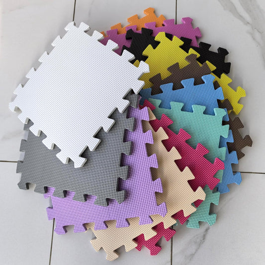 MQIAOHAM® 18 Pieces Puzzle Play Mats, Soft Baby Play Mat, Kids Interlocking Foam Floor Tiles, Toddlers Carpet Playmats