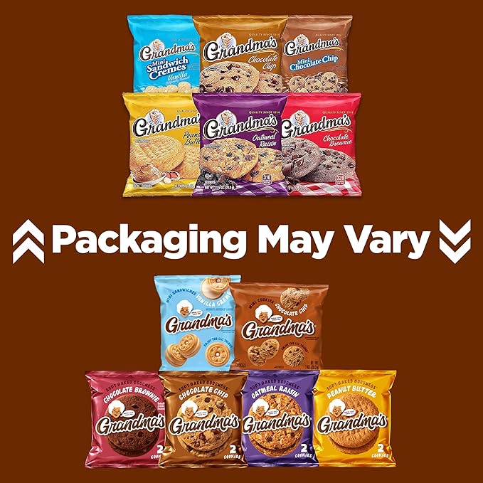 Grandma's Cookies, Mini Cookies Variety Pack, (Pack of 30)