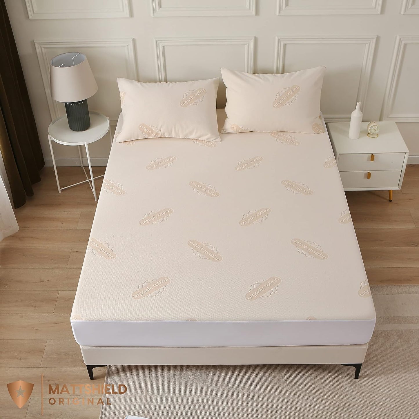 Waterproof Organic Mattress Protector Twin - Organic Cotton Breathable Mattress Pad Cover - 200 GSM Comfort - Deep Pocket - Fitted Comfort